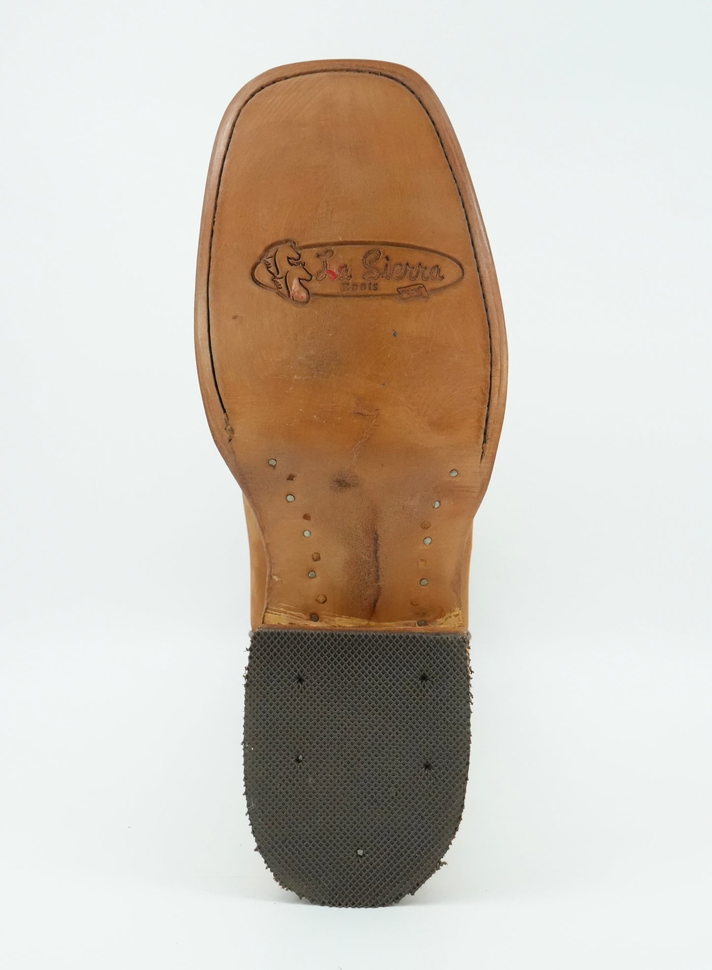 La Sierra Women's Camel Embroidered Feathers Square Toe Boot