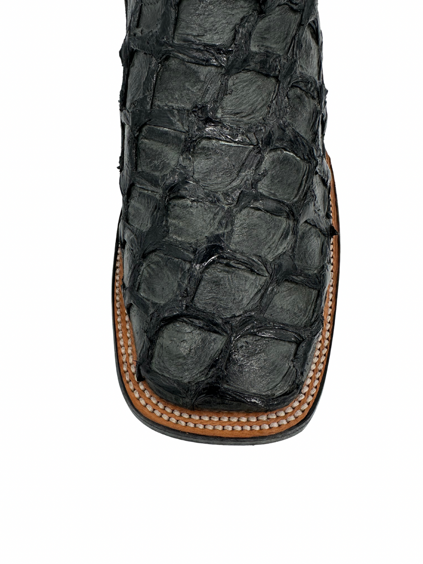 Bota con punta cuadrada ancha Piraruccu genuina gris de Los Altos