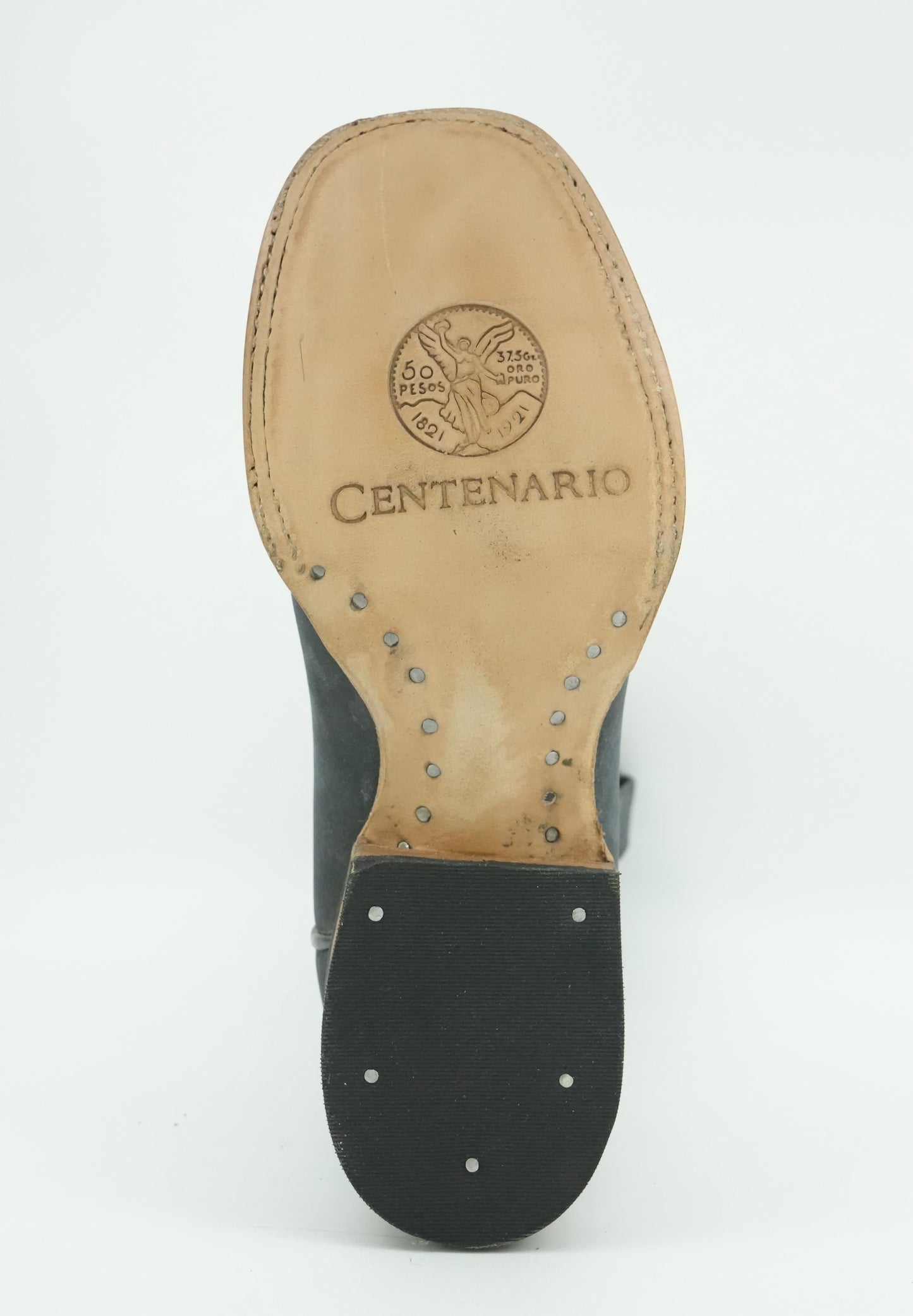 Centenario Women's Black Rustic Crazy Embroidered Square Toe Boot