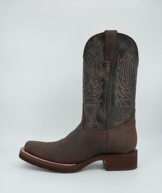 Denver Boots Men's Brown Grasso Semi Square Toe Boot