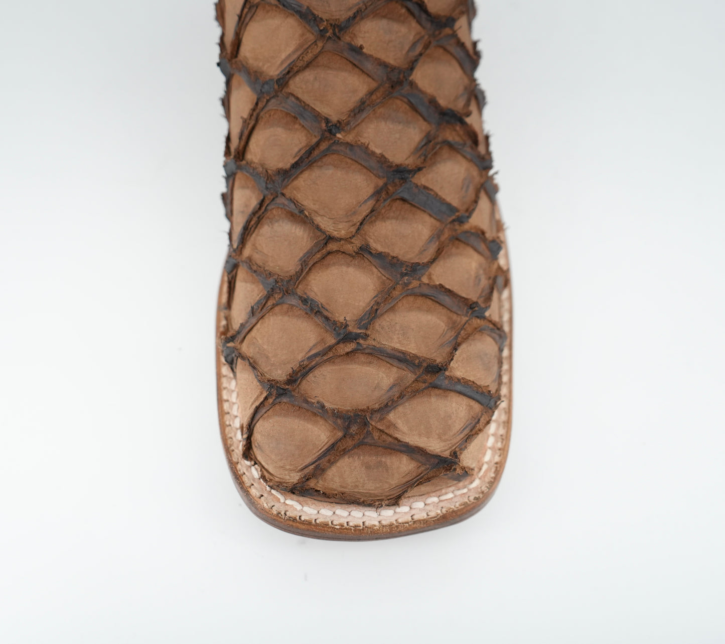 Tony Lama Men's Leviathan Chocolate Pirarucu Wide Square Toe