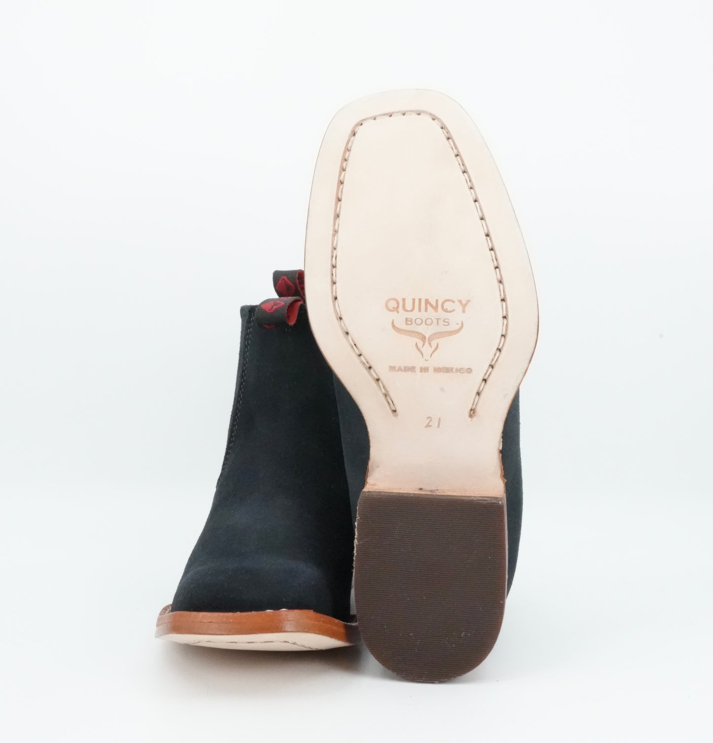 Quincy Kid's Suede Blue Jeans Short Boot