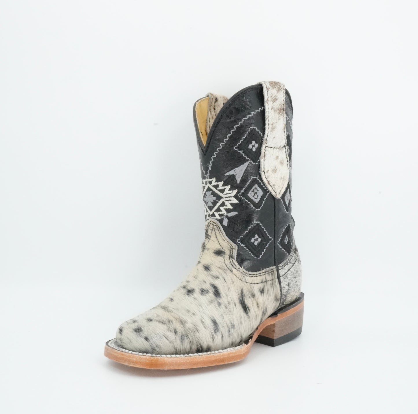 Rock'em Kid's Cow Hair White/Black Boots Size: 8 US / 15 MEX  *AS SEEN ON IMAGE*