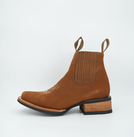 La Sierra Men’s Nobuck Leather Hazelnut Short Boot