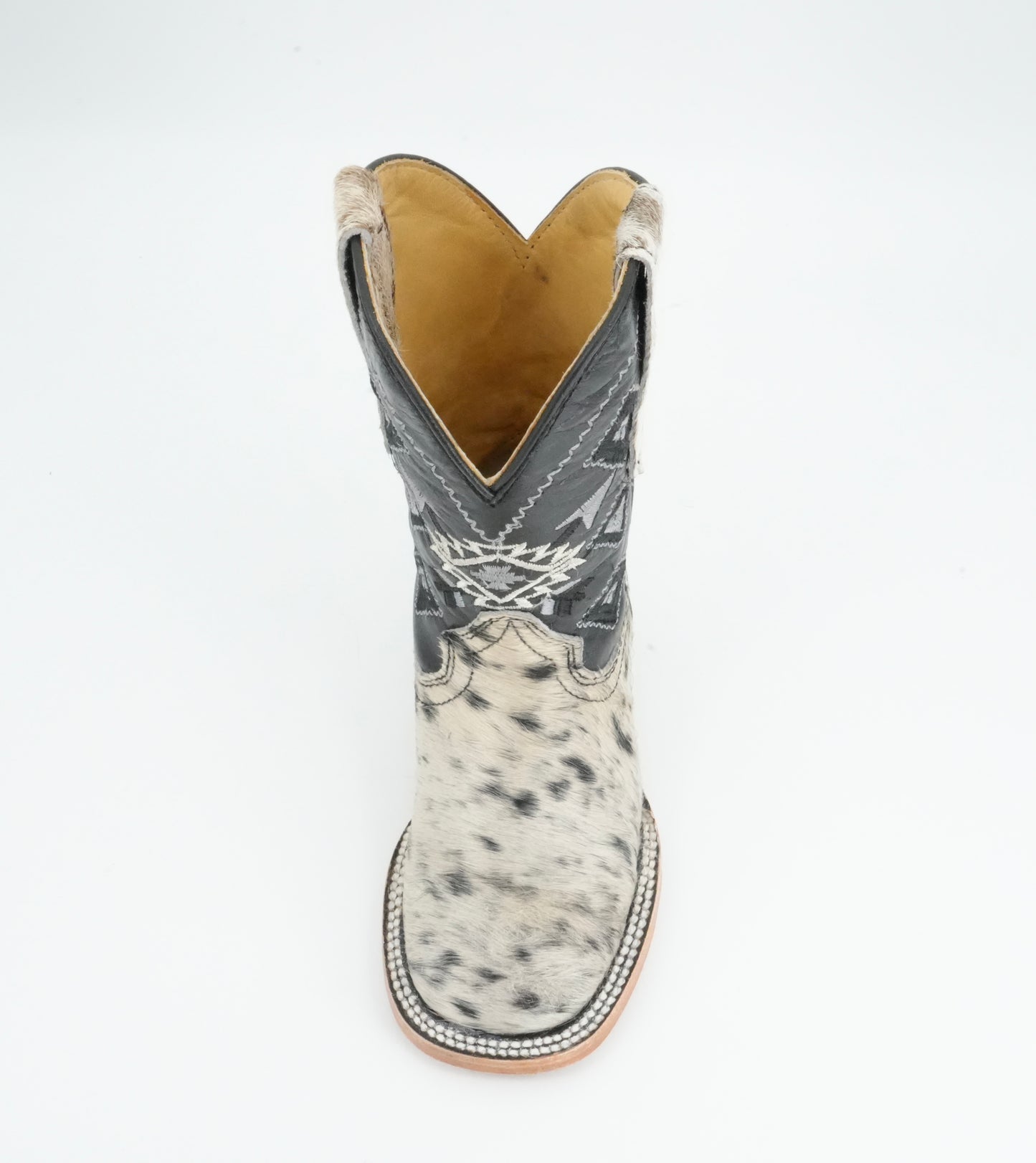 Rock'em Kid's Cow Hair White/Black Boots Size: 8 US / 15 MEX  *AS SEEN ON IMAGE*