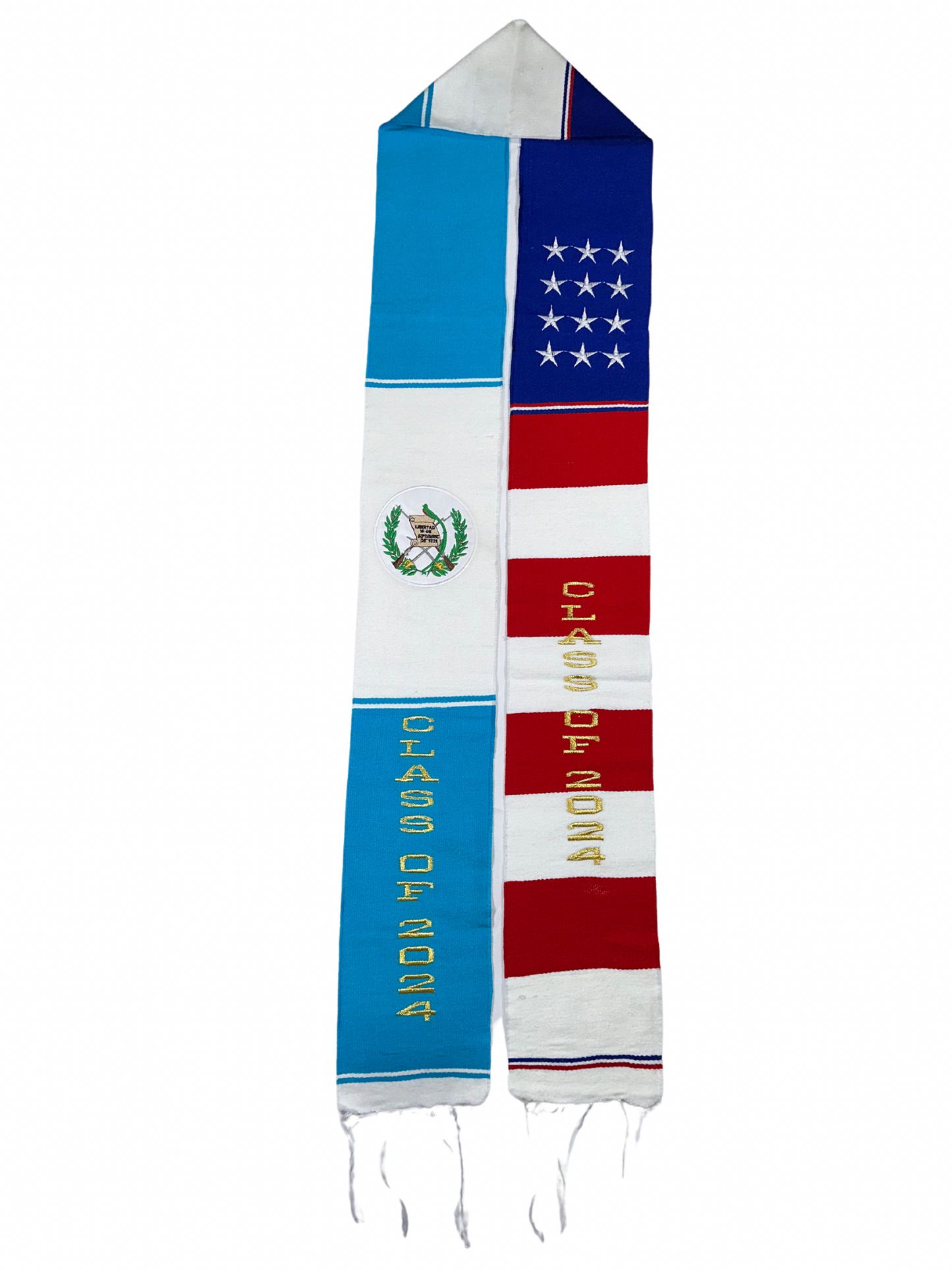 Graduation Stole Class of 2024 Serape USA/Guatemala