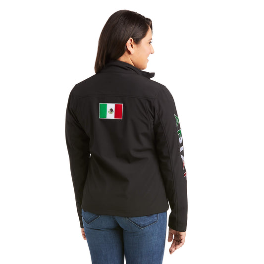 Ariat Women's Mexico Flag Team Softshell Jacket Black
