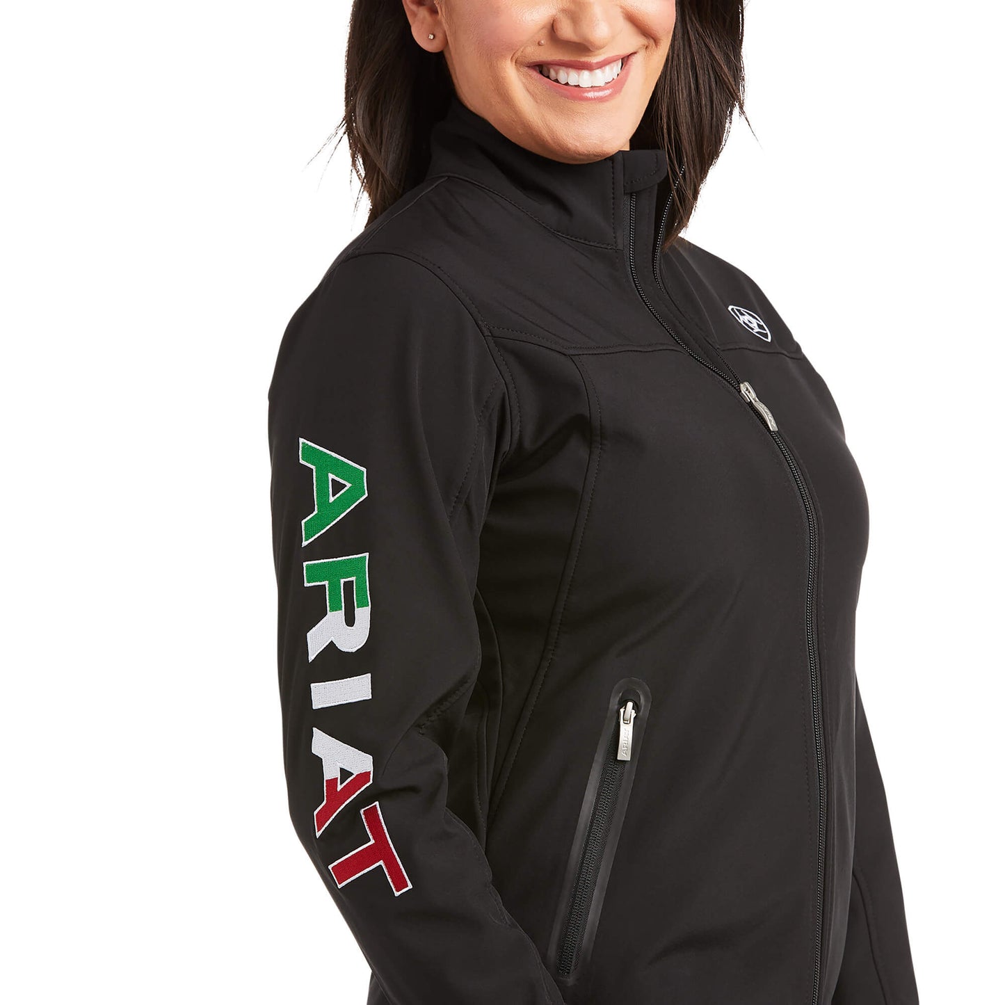 Ariat Mexico Flag Team Softshell Jacket - Black