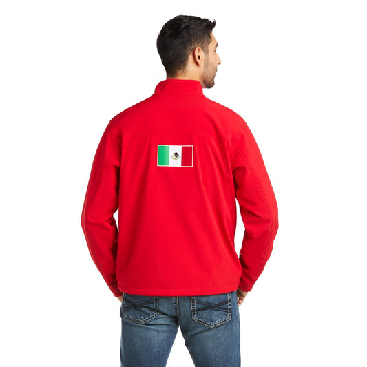 Ariat Men's Mexico Flag Team Softshell Jacket Red