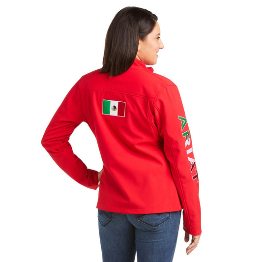 Ariat Women's Mexico Flag Team Softshell Jacket Red