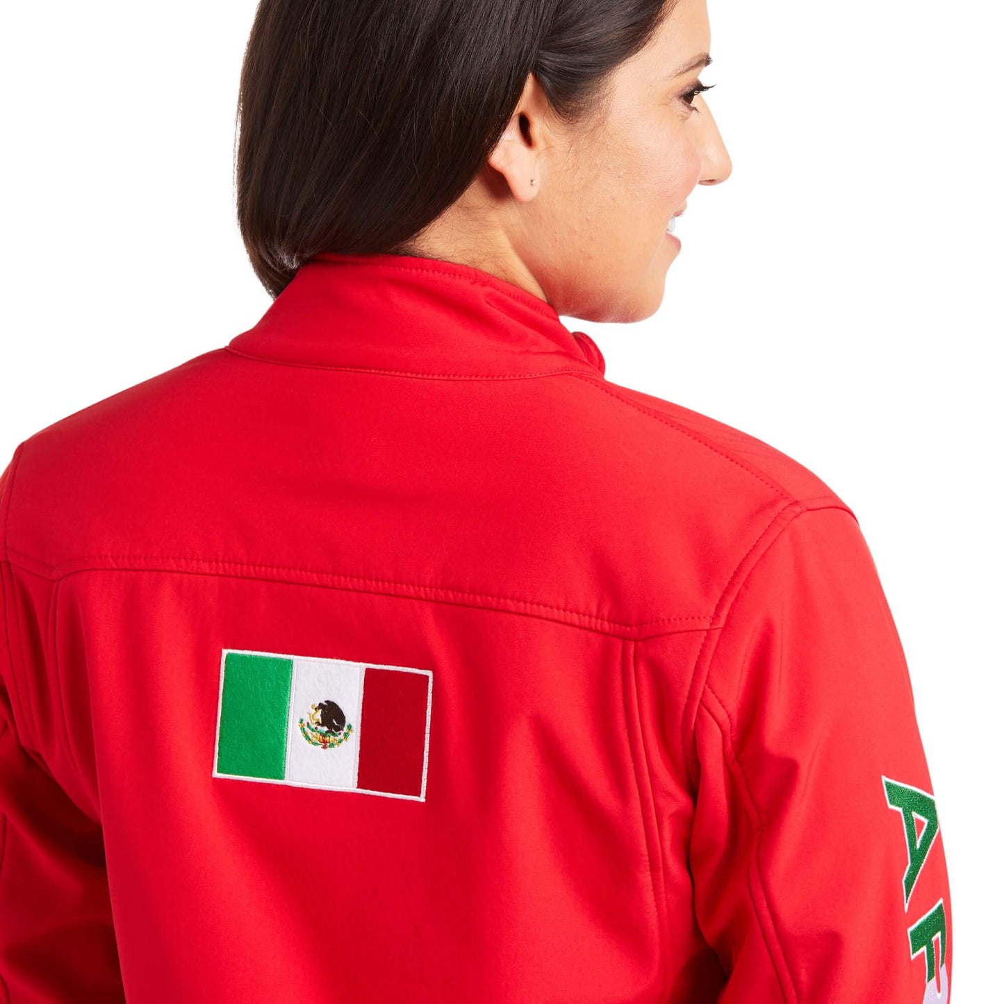 Ariat Women's Mexico Flag Team Softshell Jacket Red