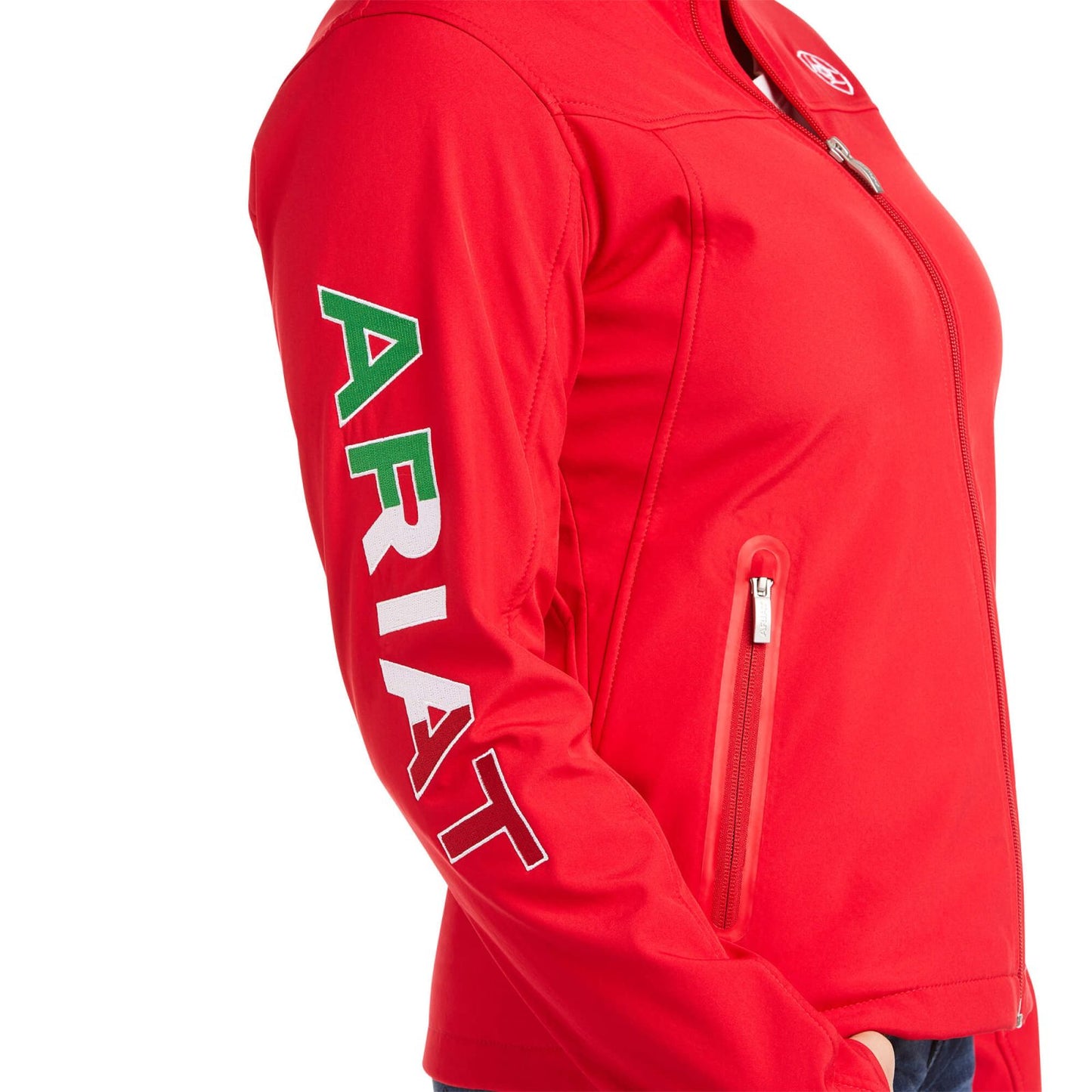 Ariat Women's Mexico Flag Team Softshell Jacket Red