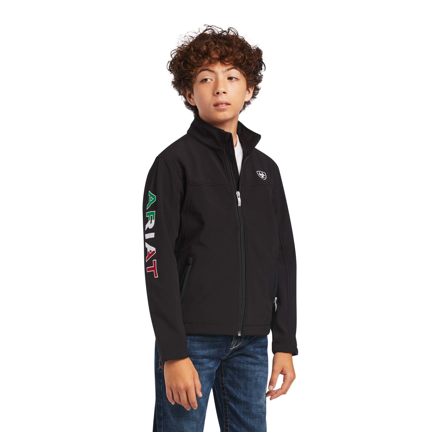 Ariat Unisex Youth Black Mexico Team Softshell Jacket