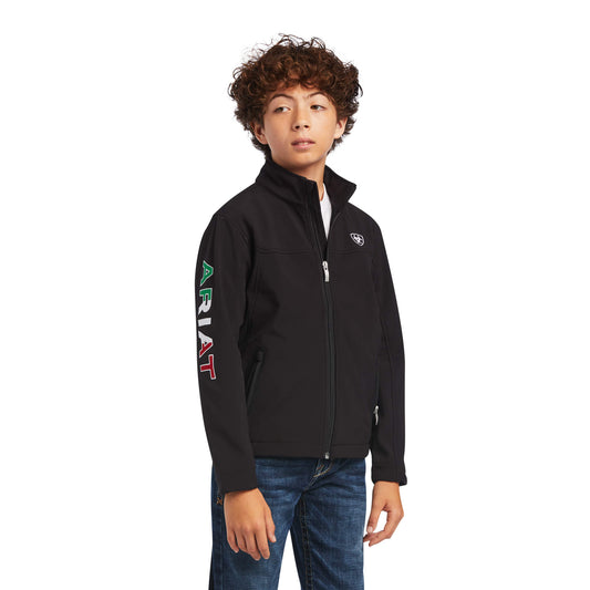 Ariat Chaqueta Softshell unisex juvenil negra del equipo de México