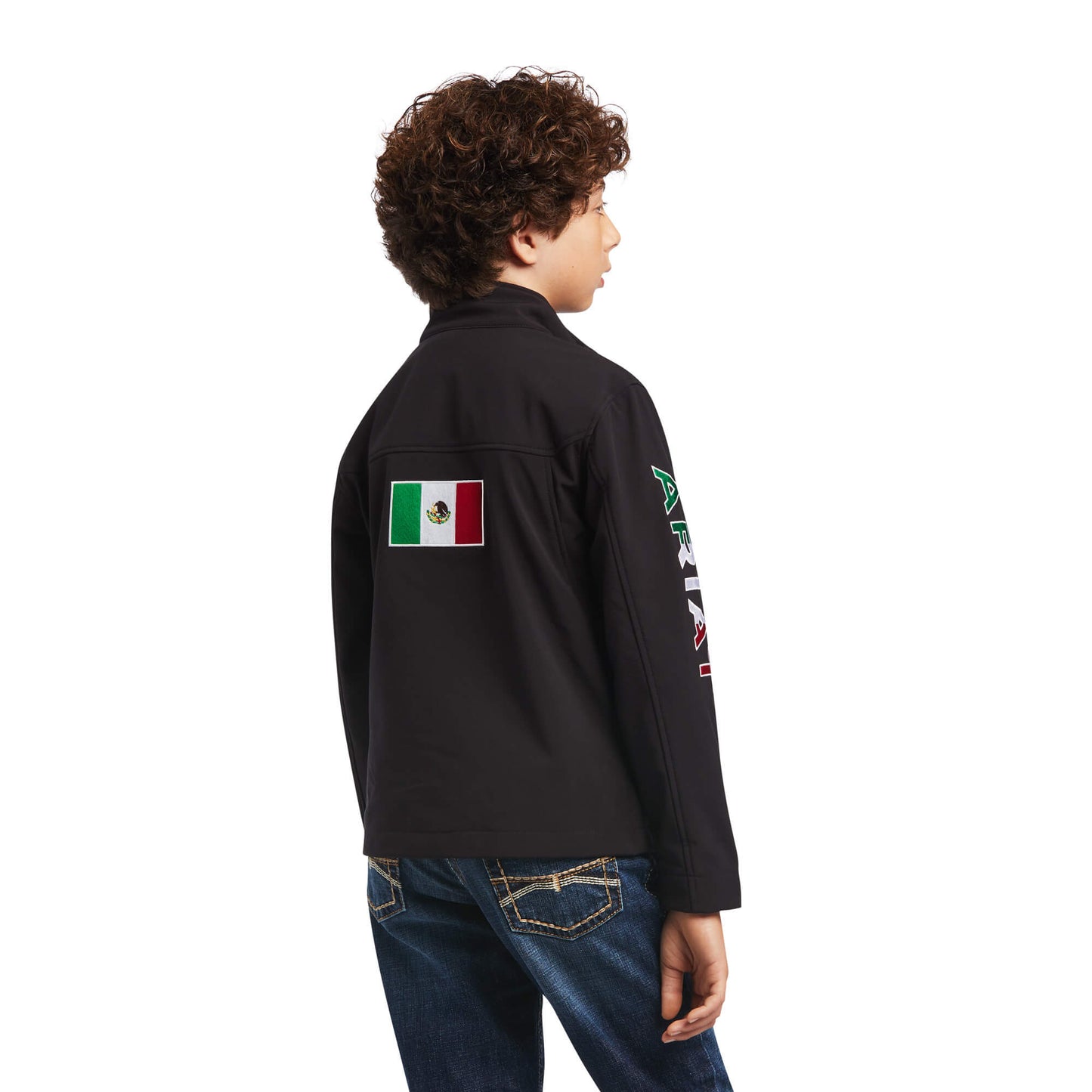 Ariat Unisex Youth Black Mexico Team Softshell Jacket