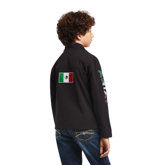 Ariat Chaqueta Softshell unisex juvenil negra del equipo de México