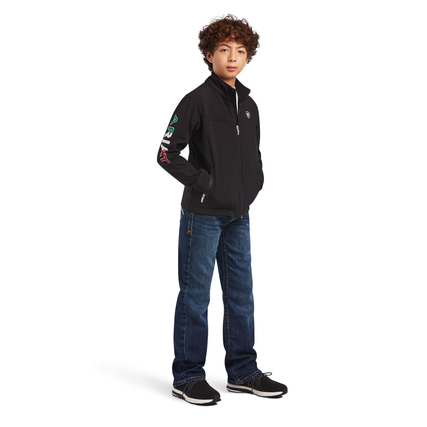 Ariat Unisex Youth Black Mexico Team Softshell Jacket
