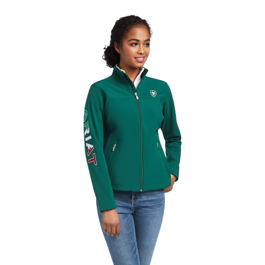 Ariat Women's Mexico Flag Team Softshell Jacket Green