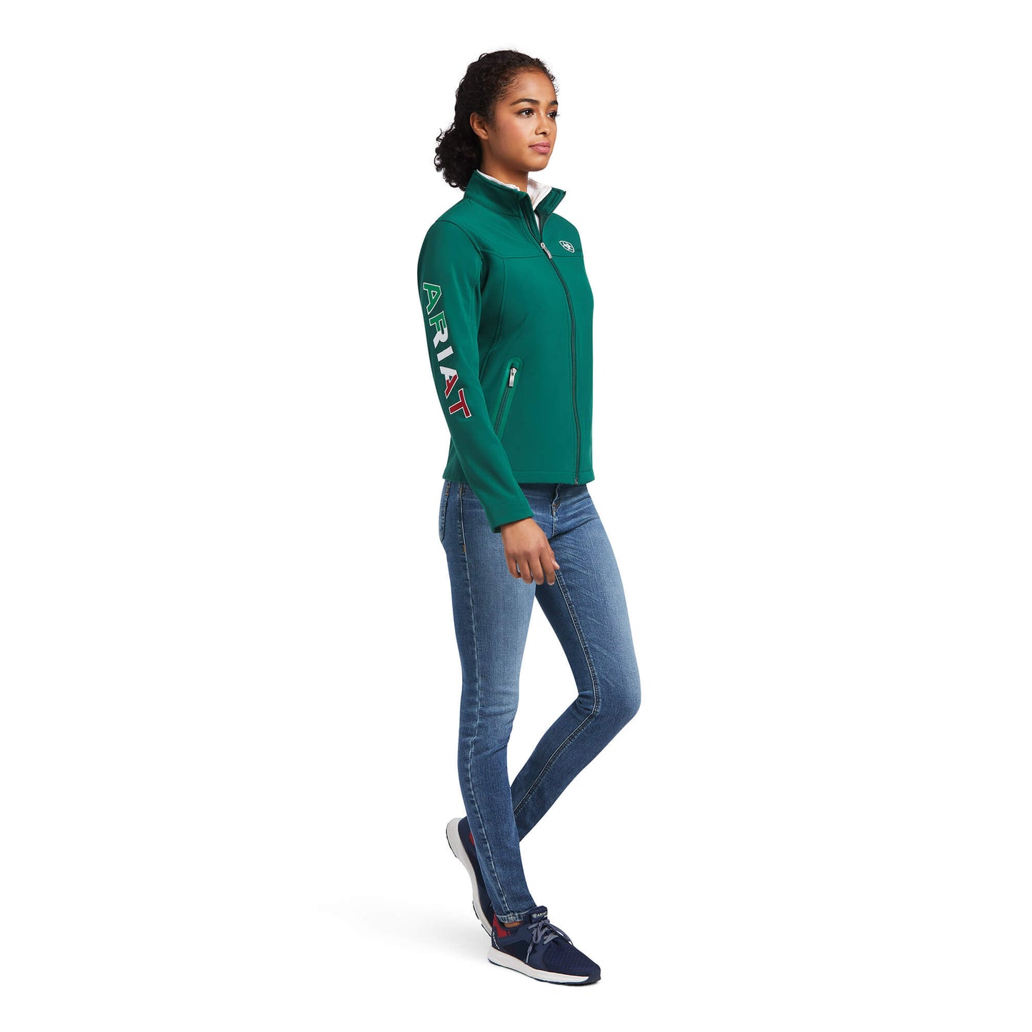 Ariat Women's Mexico Flag Team Softshell Jacket Green
