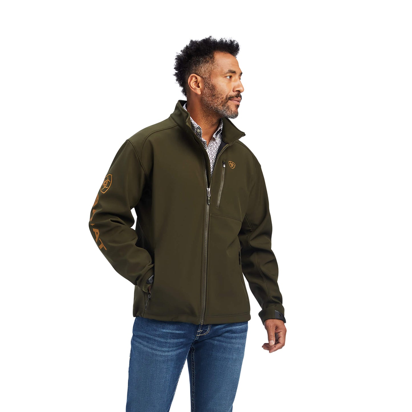 Chaqueta softshell verde oliva Ariat Logo 2.0