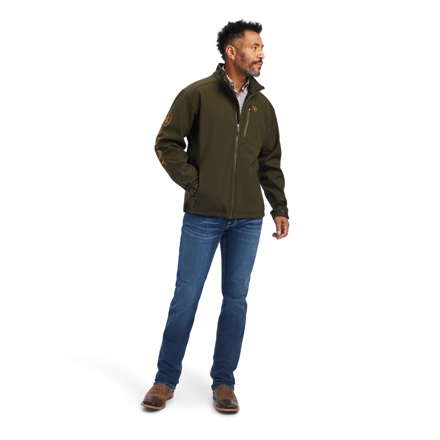 Chaqueta softshell verde oliva Ariat Logo 2.0