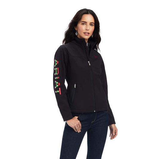 Chaqueta softshell del equipo con bordado floral Ariat