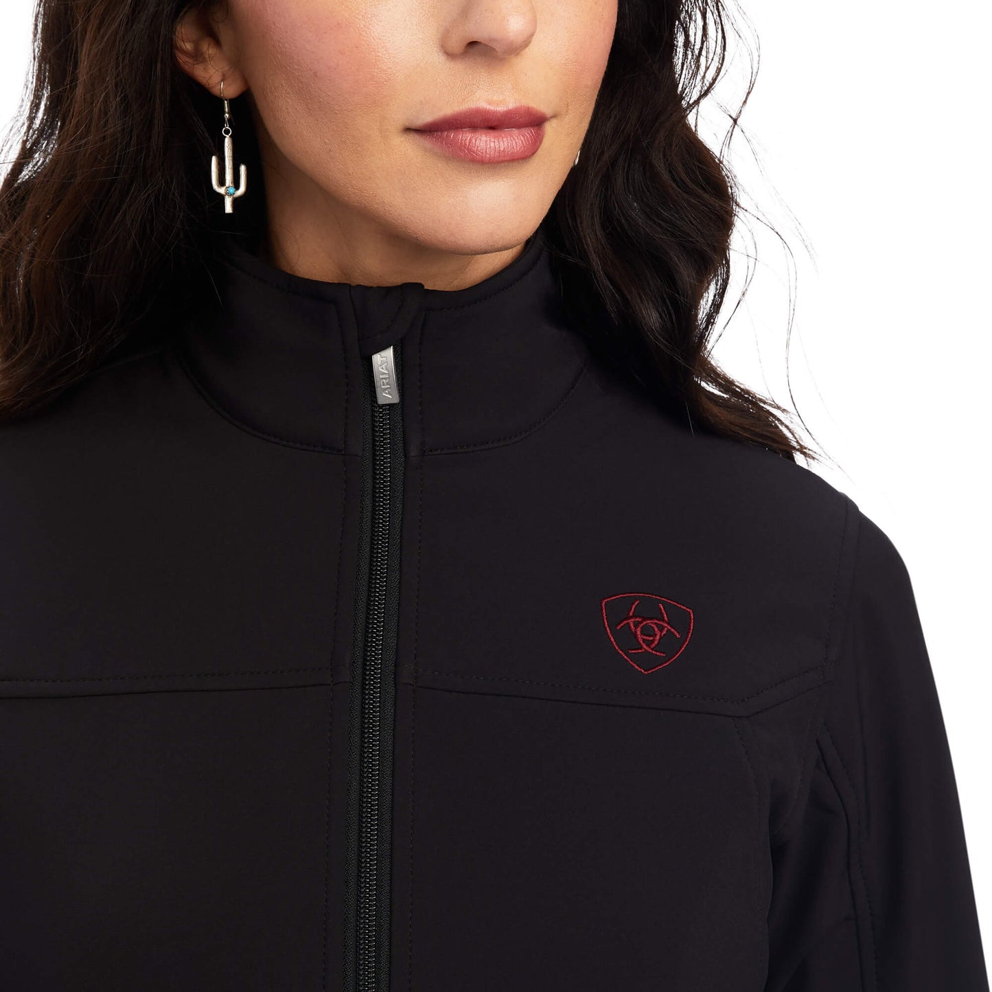 Chaqueta softshell del equipo con bordado floral Ariat