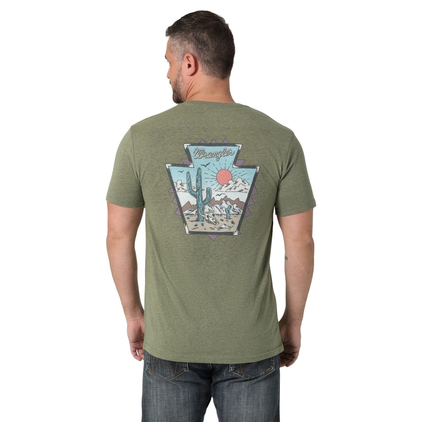 Wrangler Back Graphic Sage Heather T-Shirt