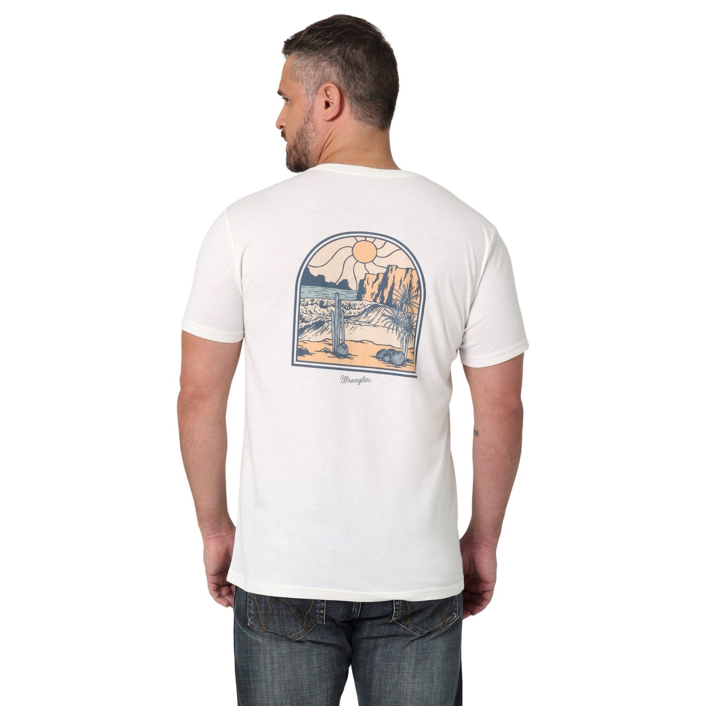 Wrangler Back Graphic Marshmallow Heather T-Shirt