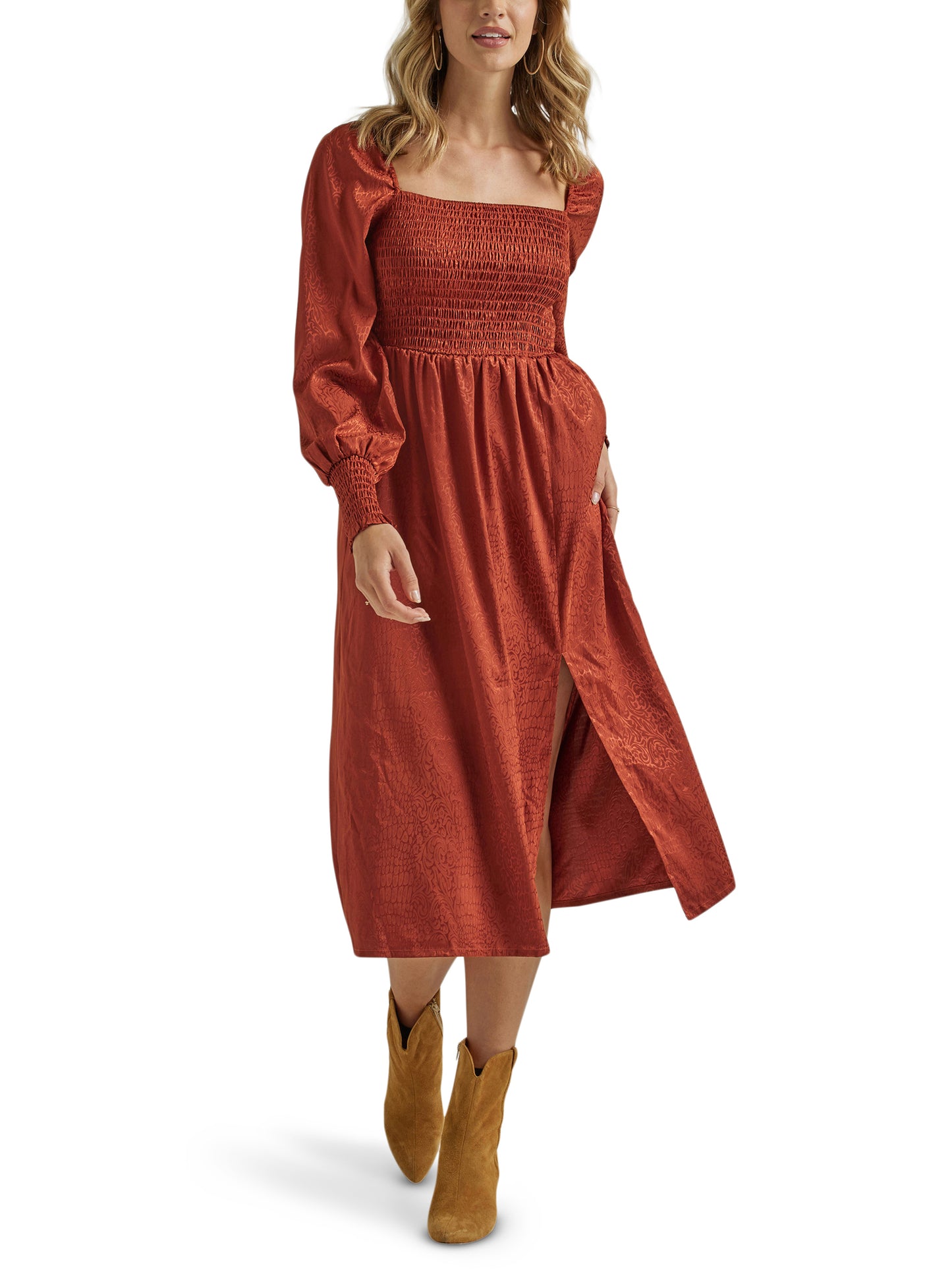 Wrangler Retro Shine Smoked Bodice Dress