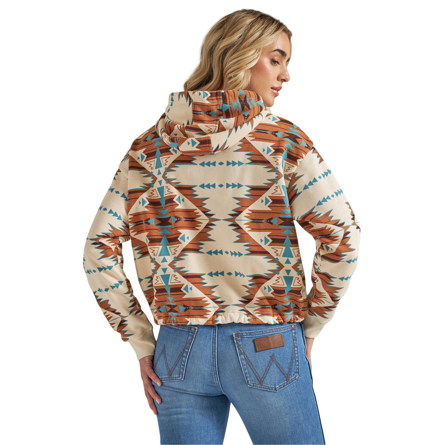 Wrangler Retro Allover Southwestern Cinched Hoodie