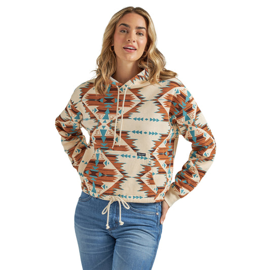 Wrangler Retro Allover Southwestern Cinched Hoodie