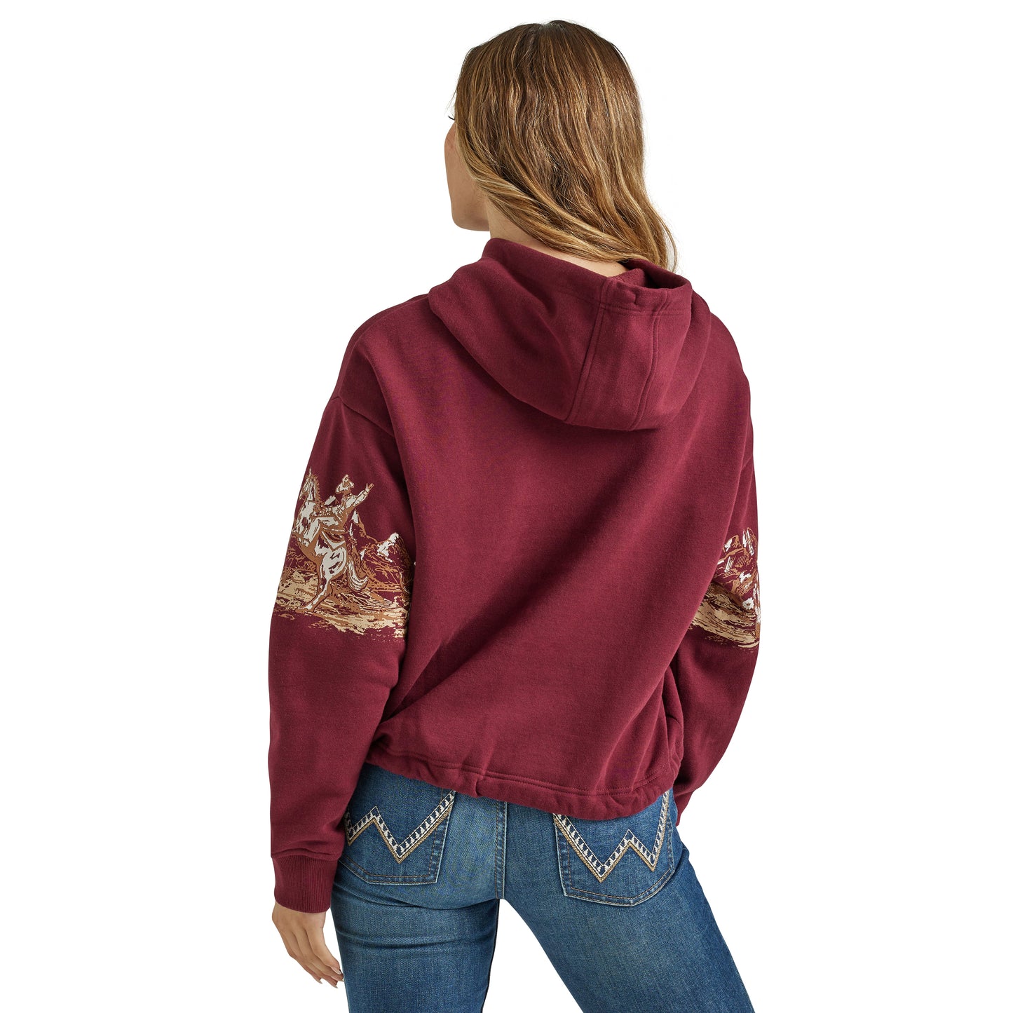Wrangler Retro Cowboy Panorama Graphic Cinched Hoodie