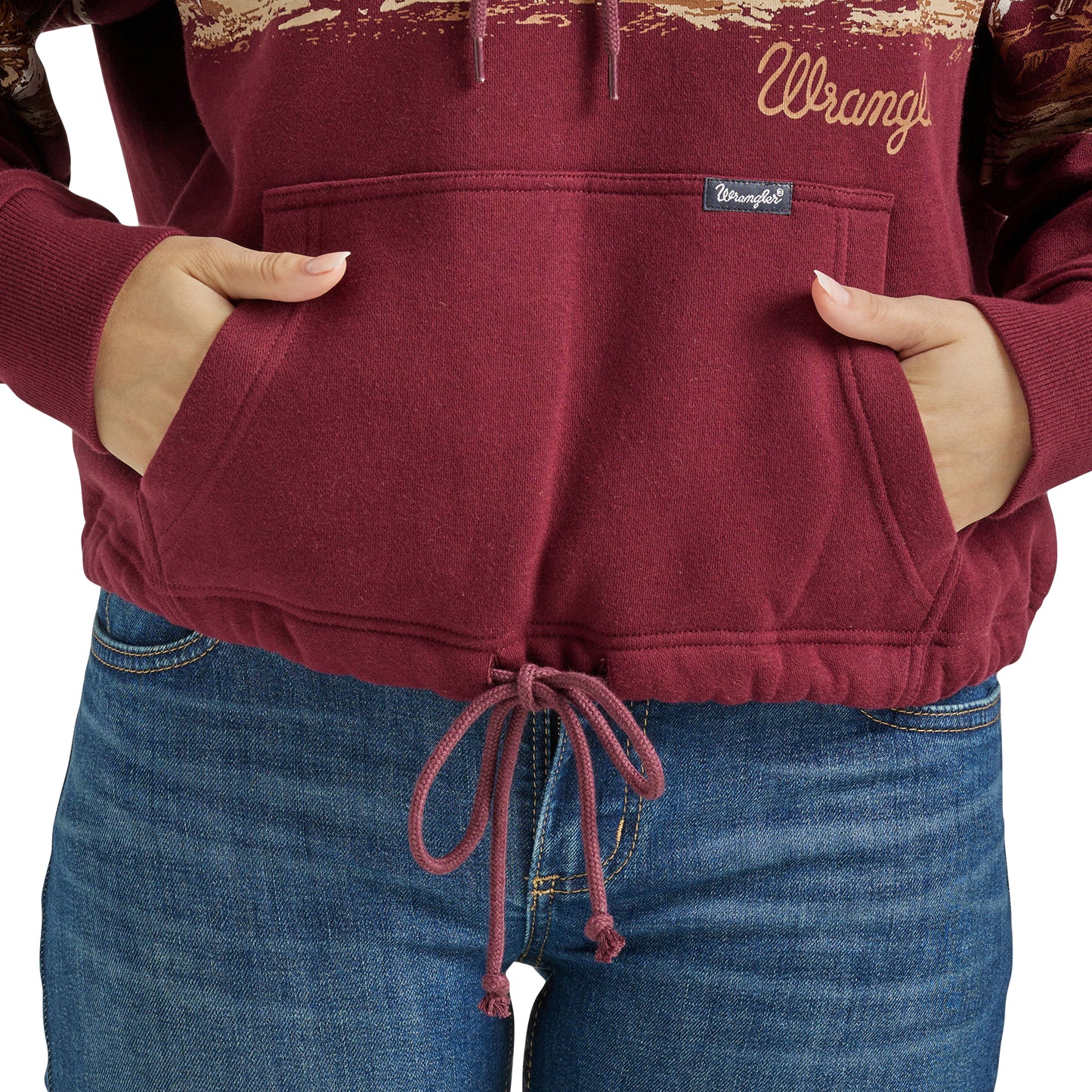 Wrangler Retro Cowboy Panorama Graphic Cinched Hoodie