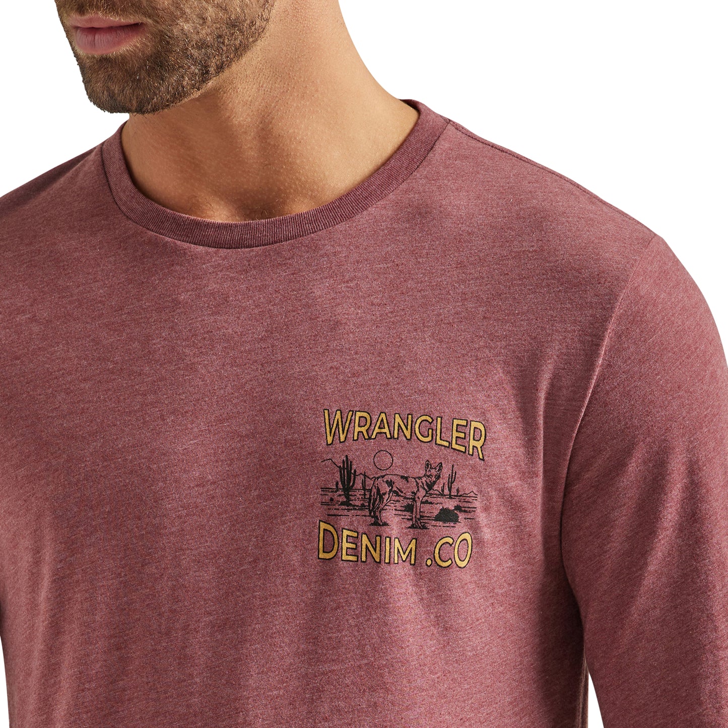 Wrangler Coyote Back Graphic Long Sleeve T-Shirt