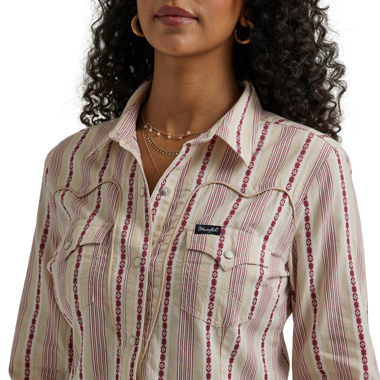 Wrangler Retro Stripe Western Snap Shirt