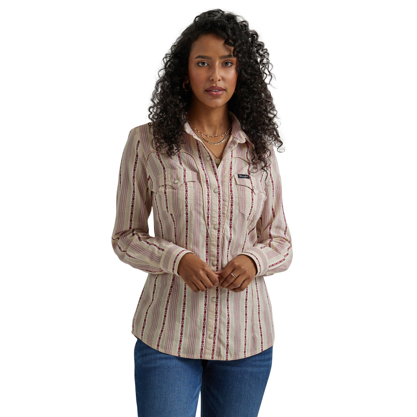 Wrangler Retro Stripe Western Snap Shirt