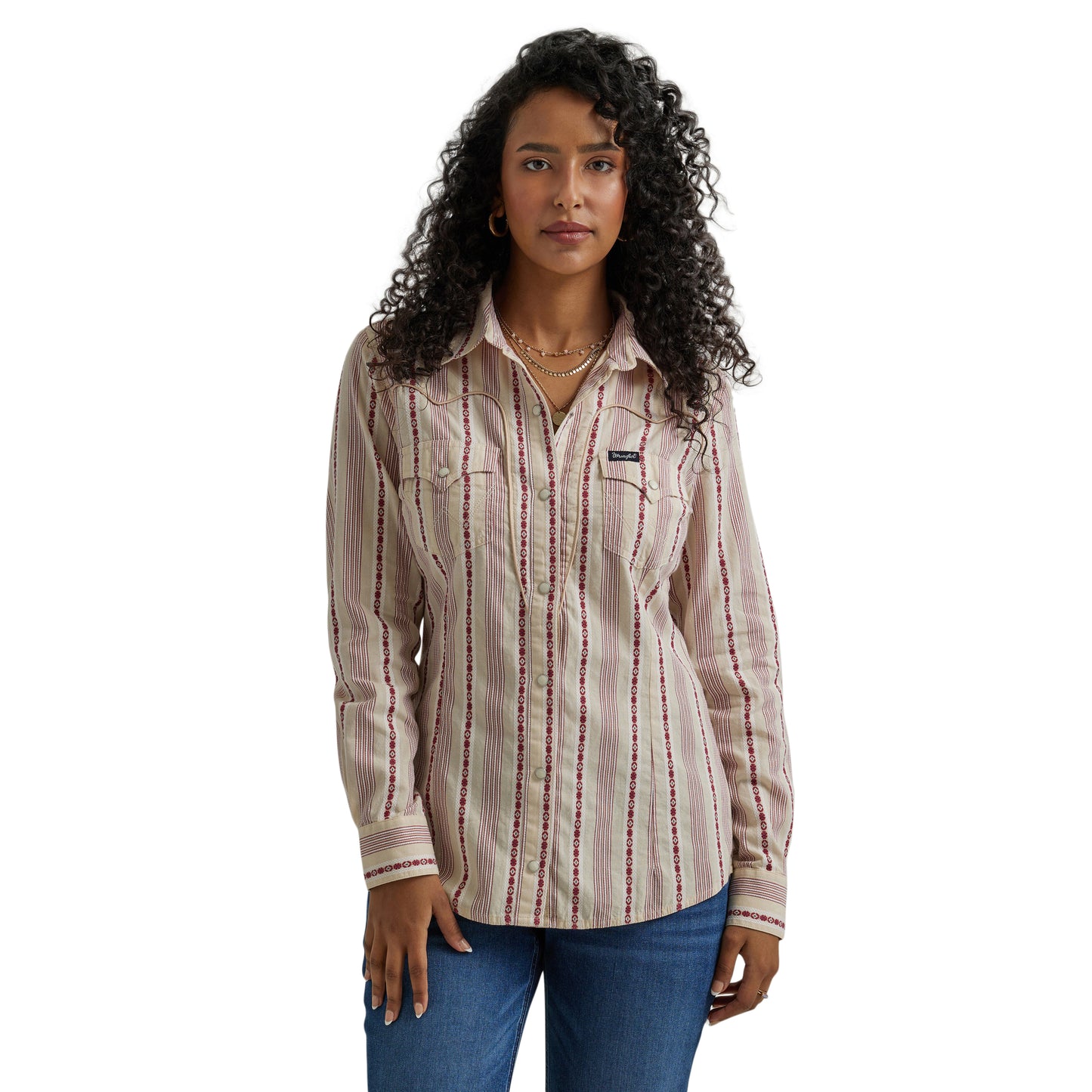 Wrangler Retro Stripe Western Snap Shirt