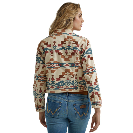 Wrangler Aztec Western Printed Boyfriend Jacket