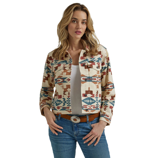 Wrangler Aztec Western Printed Boyfriend Jacket