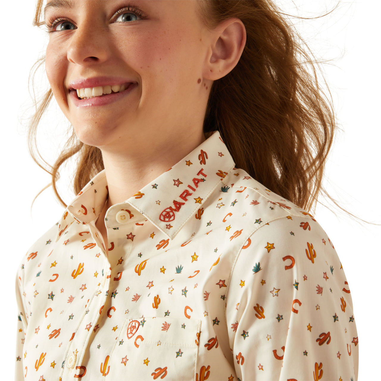 Girl's Ariat Team Kirby Button Down Shirt - Sienna