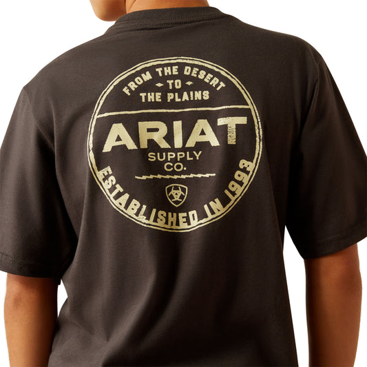 Ariat Boy's Explore Circle Short Sleeve Vintage Black T-Shirt