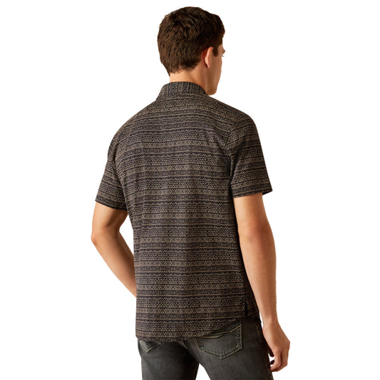 Ariat Men's Retro Button Down Short Sleeve Black Shirt