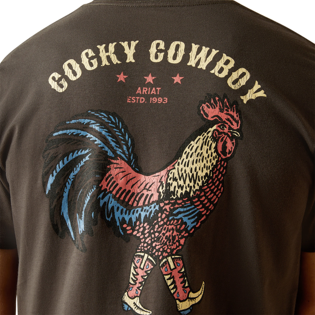 Ariat Men's Cowboy Cocky Short Sleeve Vintage Black T-Shirt