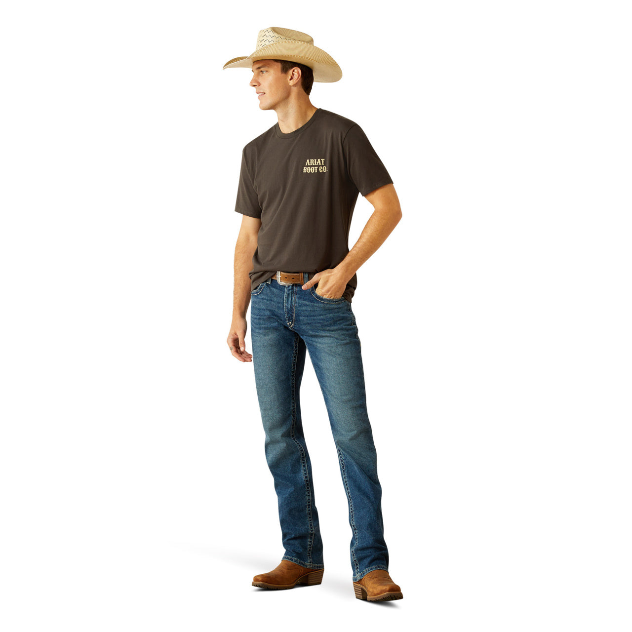 Ariat Men's Cowboy Cocky Short Sleeve Vintage Black T-Shirt