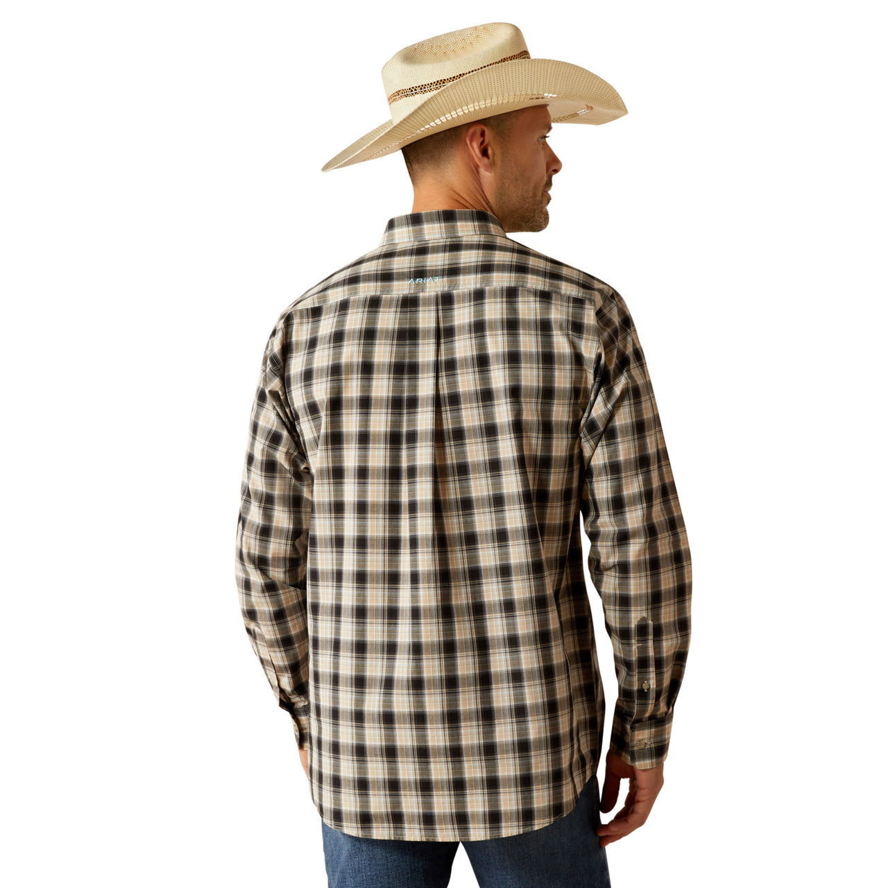 Ariat Men’s Pro Garrett Long Sleeve Bottom Down Black Shirt