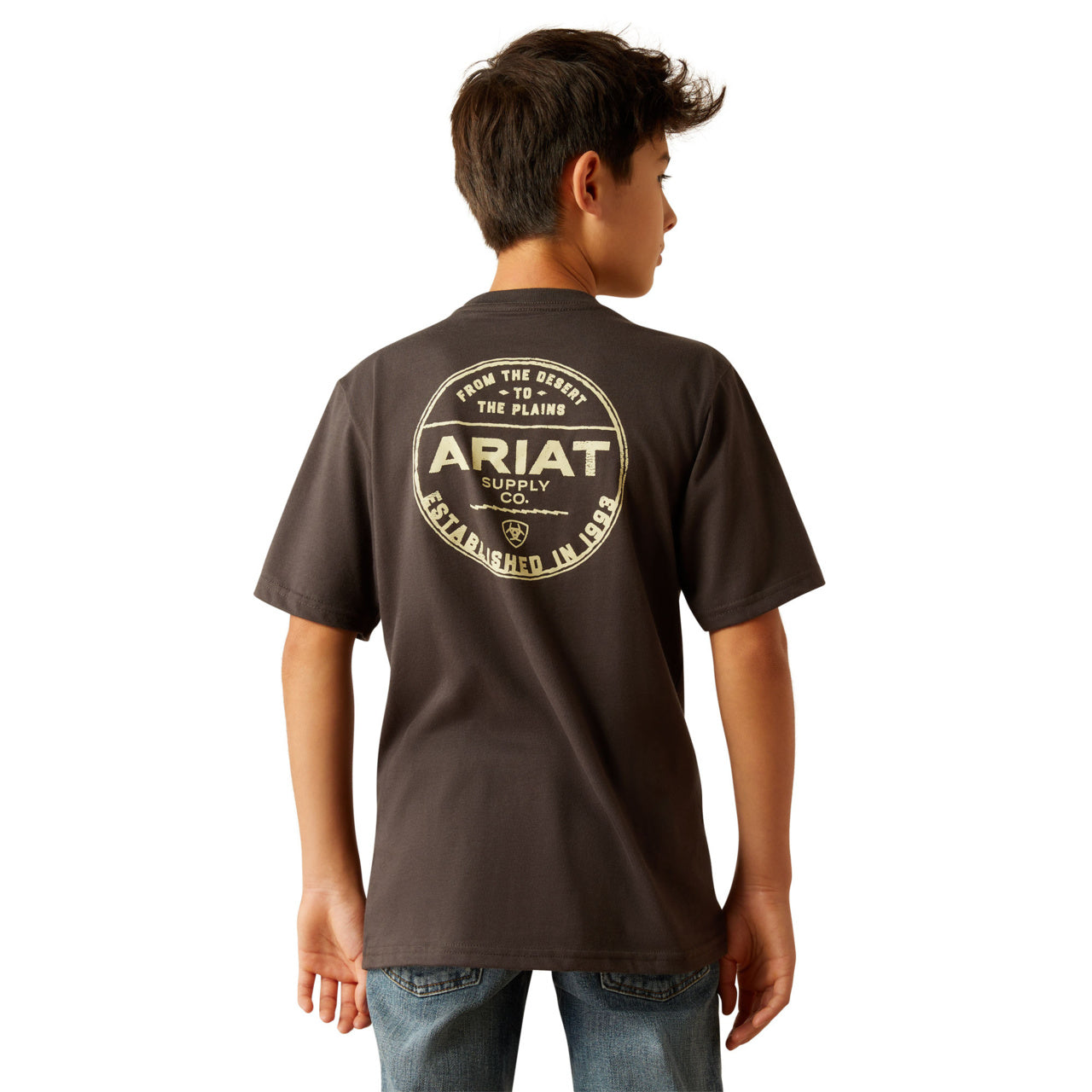 Ariat Boy's Explore Circle Short Sleeve Vintage Black T-Shirt