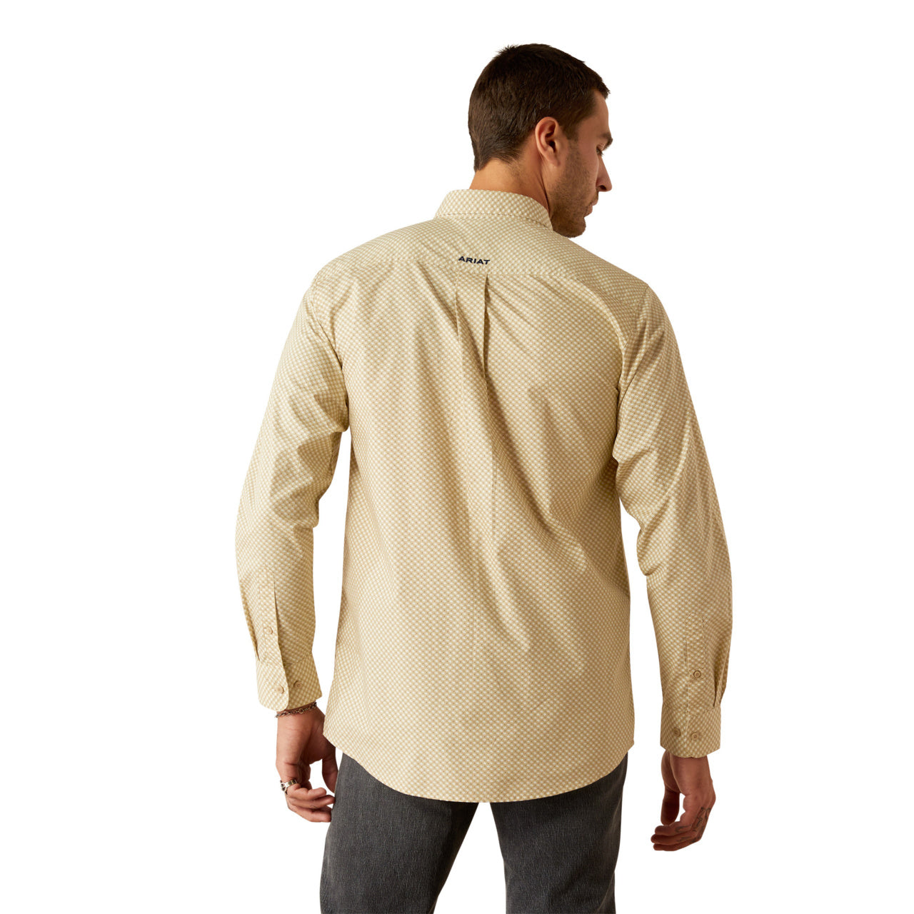 Ariat Men’s Courtney FTD Long Sleeve Khaki Button Down Shirt
