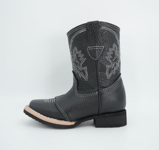 La Carreta Kid's Leather Black Boot