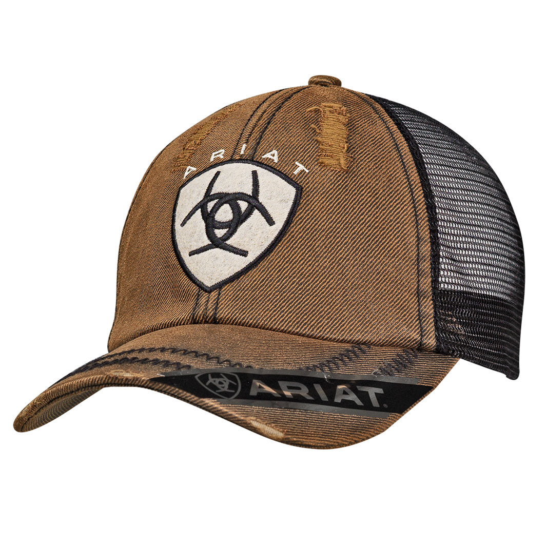 Gorra Ariat marrón desgastada